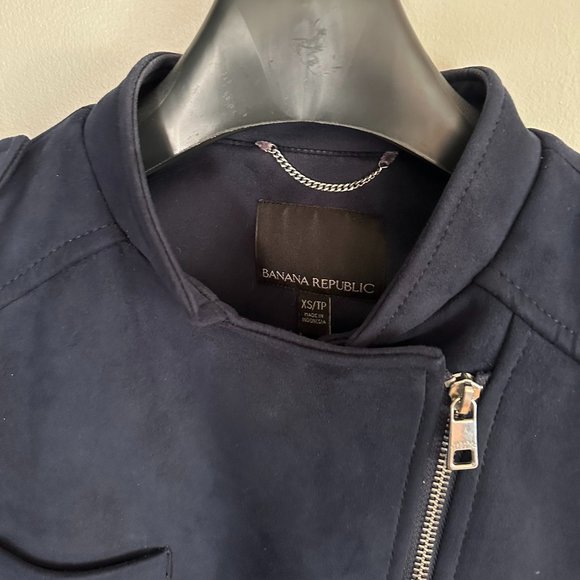 Banana Republic Faux Suede Navy Jacket - Picture 5 of 5